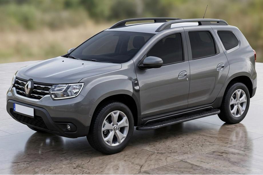 Dacia Duster 2018–2024 Side steps Bosphore Black (set van 2, aluminium) Image