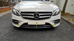Mercedes E-class W213 2016–2023 Chromen strip voor voorbumper 2016-2019 (RVS) foto 1
