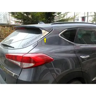 Driehoekige sierlijst voor kofferklep (RVS) Hyundai Tucson TL 2016–2021 foto 2