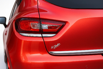 Renault Clio IV 2012–2019 Achterlichtcovers (set van 2, zwart chroom) foto 3