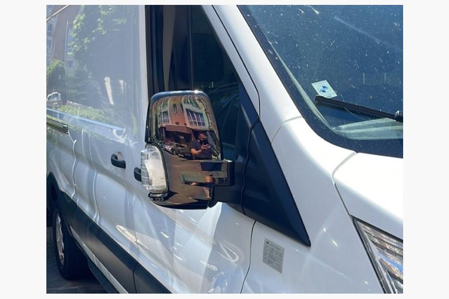 Ford Transit 2014– Spiegelkappen zwart chroom (set 2 stuks, kunststof) Image