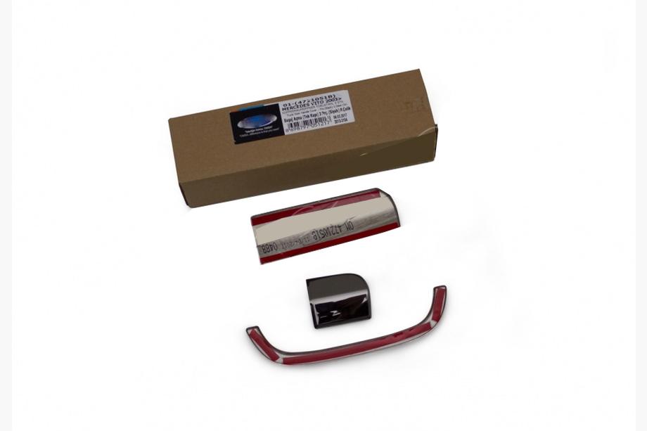 Mercedes Vito W639 2004–2014 Achterdeurhandgreep cover zwart chroom (RVS) Foto 2