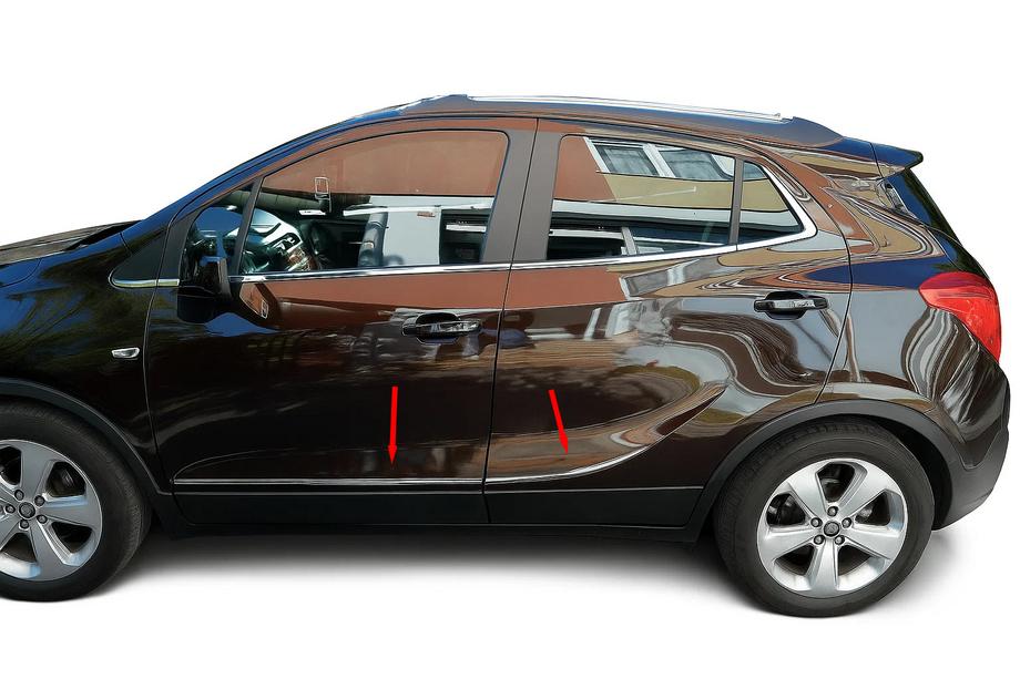 Opel Mokka 2012–2021 Deurlijsten Tit-designs (RVS) Image