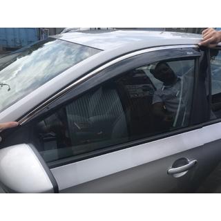 Raamdeflectoren met chromen sierlijst SD (4 stuks, Niken) Skoda Rapid 2012–2019 foto 2