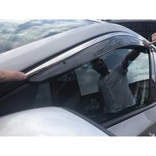 Raamdeflectoren met chromen sierlijst SD (4 stuks, Niken) Skoda Rapid 2012–2019 foto 3