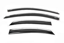 Ford Focus II 2005–2008 Raamwindschermen met chromen sierlijst SD/HB (4 stuks, Niken) foto 3