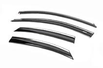 Ford Focus II 2008–2011 Raamwindschermen met chromen sierlijst SD/HB (4 stuks, Niken) foto 2