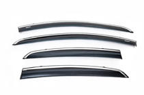Fiat Linea 2006–2018 Raamwindschermen met chromen sierlijst (set van 4, Niken) foto 2