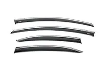 Honda Civic Sedan VIII 2006–2011 Raamwindschermen met chromen sierlijst (set van 4, Niken) foto 2