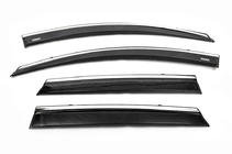 Renault Kadjar 2015–2022 Raamwindschermen met chromen sierlijst (set van 4, Niken) foto 1