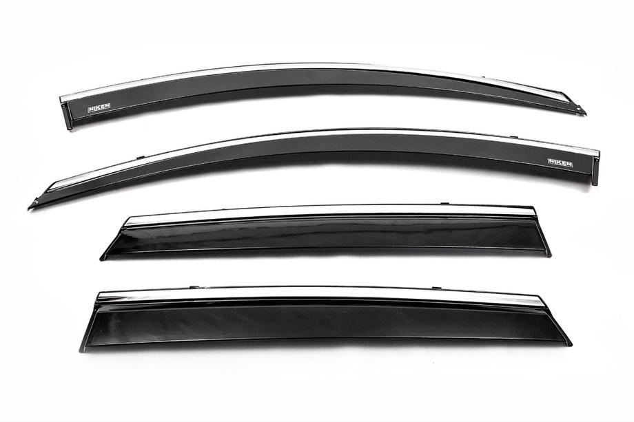 Renault Kadjar 2015–2022 Raamwindschermen met chromen sierlijst (set van 4, Niken) Image