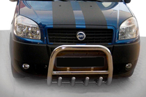 Fiat Doblo I 2005–2010 Voorste bullbar QT006 (RVS) foto 1