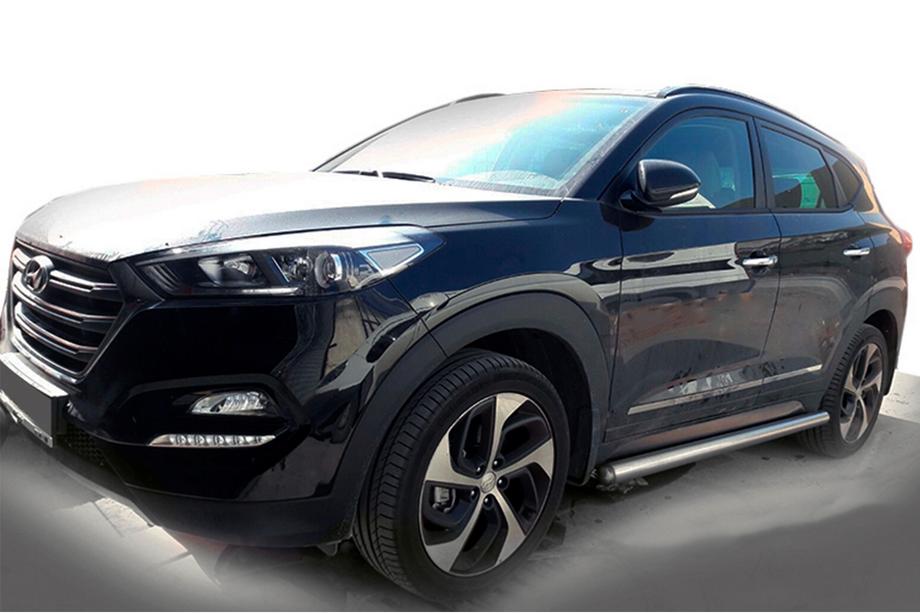 Hyundai Tucson TL 2016–2021 Sidebars (set van 2, RVS) Image