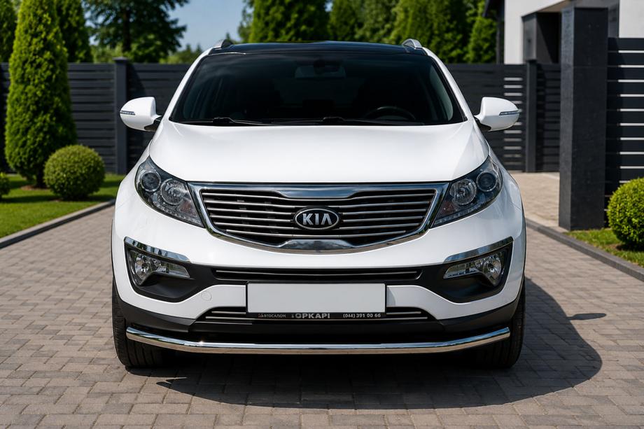 Kia Sportage 2010–2015 Voorbumperbescherming ST008 (RVS) Image