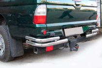 Mitsubishi L200 1996–2006 Achterhoeken AK003-Double (2 stuks, RVS) foto 1