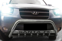 Hyundai Santa Fe 2 2006–2012 Bullbar WT004 (RVS) foto 3