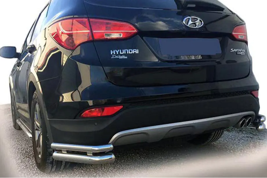 Hyundai Santa Fe 3 2012–2018 Achterhoeken AK-003 Dubbel (RVS) Image