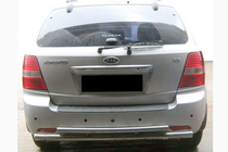 Kia Sorento I BL 2002–2009 Dubbele achterbeugel AK002 (RVS) foto 2
