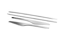 Renault Clio IV 2012–2019 Deurstrips met uitsparing (set 4 stuks, RVS) foto 4