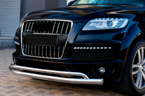 Audi Q7 2005–2015 Frontbescherming ST017 (RVS) foto 1