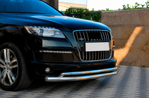 Audi Q7 2005–2015 Frontbescherming ST017 (RVS) foto 2