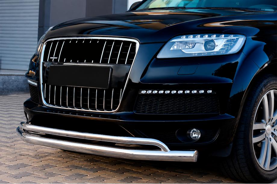 Audi Q7 2005–2015 Frontbescherming ST017 (RVS) Image