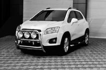 Chevrolet Trax 2012–2023 Voorste bullbar WT018 (RVS) foto 2
