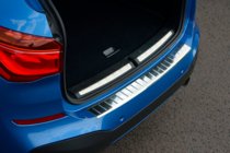 BMW X1 F48 2015–2022 OmsaLine rvs chromen achterbumperbeschermer foto 1