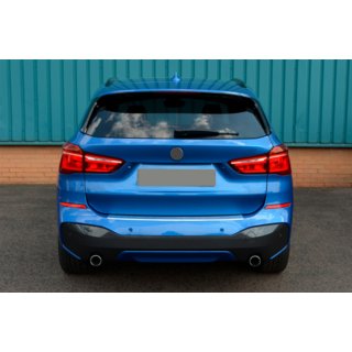 OmsaLine rvs chromen achterbumperbeschermer BMW X1 F48 2015–2022 foto 2