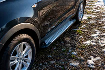 Hyundai IX-35 2010–2015 Zijsteps Allmond Grey (2 stuks, aluminium) foto 2
