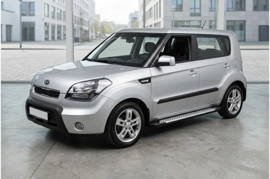 Kia Soul I 2008–2013 Zijsteps Allmond Grey (2 stuks, aluminium) Image