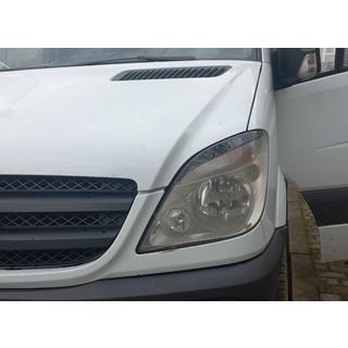 Rechte koplampwimpers (zwart, ABS, 2006-2013) Mercedes Sprinter W906 2006–2018 foto 3