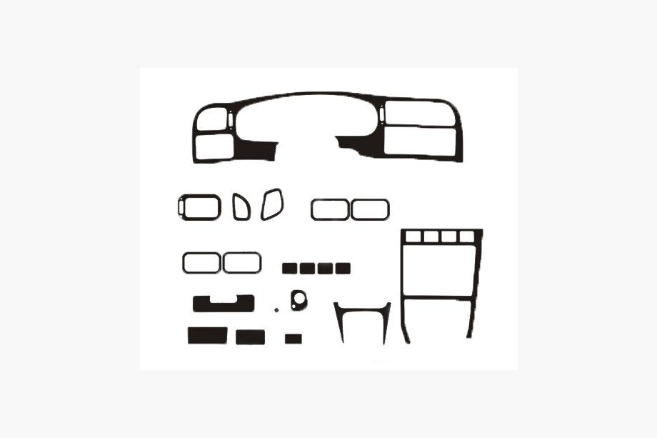 Nissan Sunny 1990–1995 Aanbieding! Dashboard sierlijsten in aluminiumlook Image
