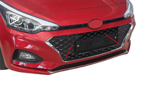 Hyundai I-20 2014–2020 Grille-omlijsting 2018-2020 (set van 3, RVS) foto 1
