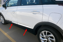 Opel Crossland X 2017–2024 Deurstrip (set van 4, RVS) Carmos - Turks staal foto 1