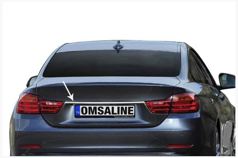 BMW 4 Serie F32/F33/F36 2012–2020 RVS sierstrip boven kentekenplaat Image