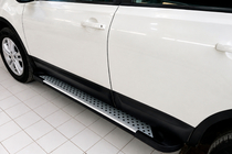Nissan Qashqai 2007–2010 Zijsteps Allmond Grey (2 stuks, aluminium) foto 1