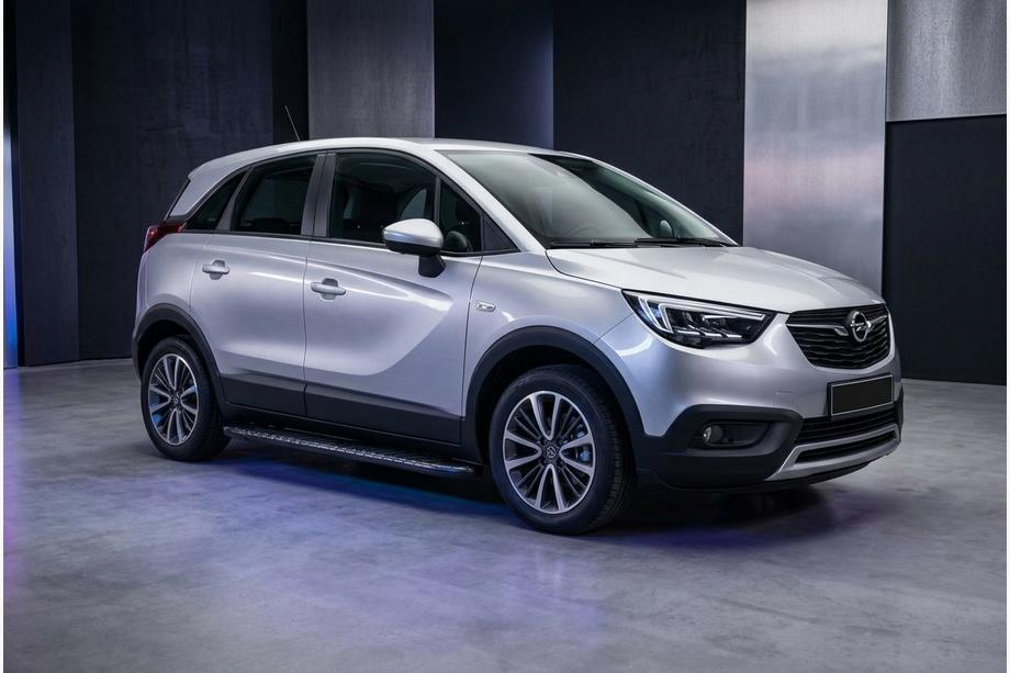 Opel Crossland X 2017–2024 Bosphorus Black side steps (2 stuks, aluminium) Image