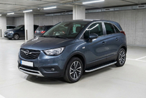 Opel Crossland X 2017–2024 Side steps Tayga Grey (set van 2, aluminium) foto 1