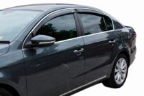 Volkswagen Passat B7 2012–2015 Raamdeflectoren met chromen sierlijst SD (4 stuks, EU, HIC) foto 10