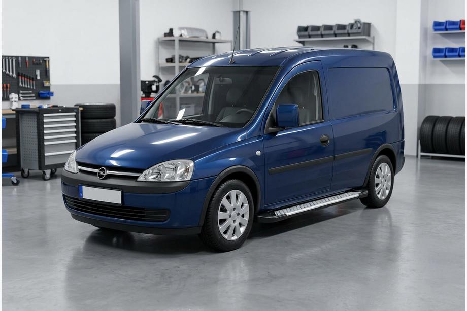 Opel Combo 2002–2012 Zijsteps Allmond Grey (2 stuks, aluminium) Image