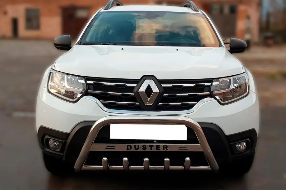 Dacia Duster 2018–2024 Bullbar met opschrift WT004 (RVS) Image