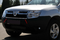 Renault Duster 2008–2017 RVS sierlijsten voor radiateurgrille foto 1
