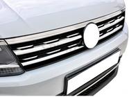Volkswagen Tiguan 2016–2023 RVS sierlijsten voor radiateurrooster- en koplamprand 2016-2020 (3-delig) foto 3