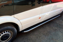 Mercedes Sprinter W907/W910 2018– Fullmond side steps (2 stuks, aluminium) Lang/Extra lang foto 1