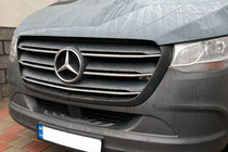 Mercedes Sprinter W907/W910 2018– RVS sierlijsten voor grille (5 stuks) OmsaLine - Italiaans roestvrij staal foto 1