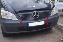 Mercedes Vito W639 2004–2014 Winterafdekking voor de grille V1 (2010-2015) Glanz foto 1