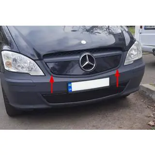 Winterafdekking voor de grille V1 (2010-2015) Mercedes Vito W639 2004–2014 foto 1