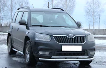 Skoda Yeti 2009–2017 Voorbumperbescherming ST008 (RVS) foto 3