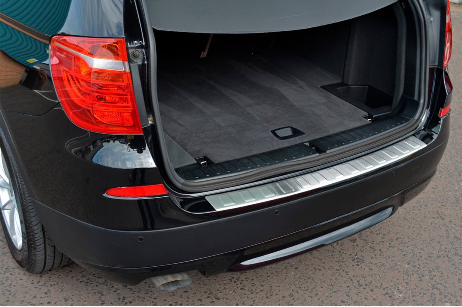 BMW X3 F25 2011–2018 OmsaLine RVS achterbumper beschermplaat (mat) Foto 2